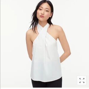 J.Crew NWT Organic Cotton Poplin Halter Top